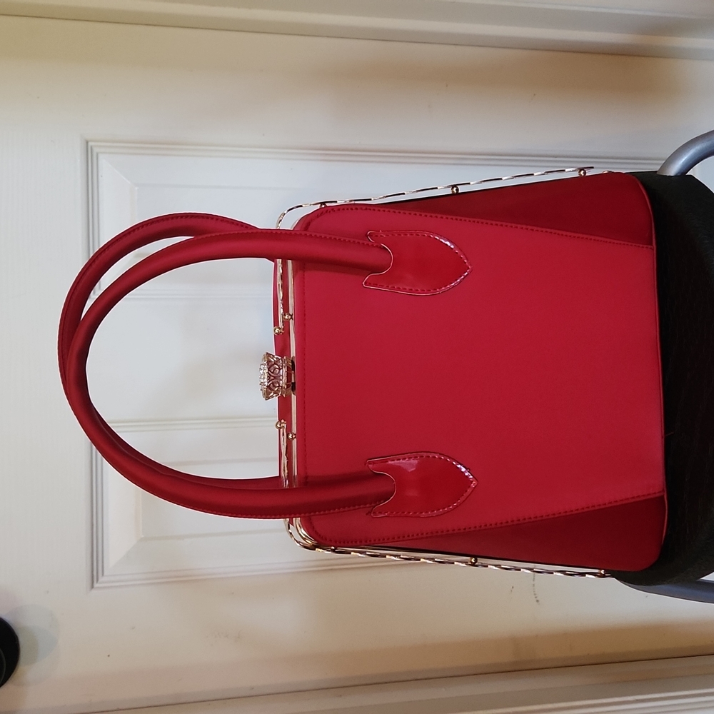 Red and Gold Statement Handbag